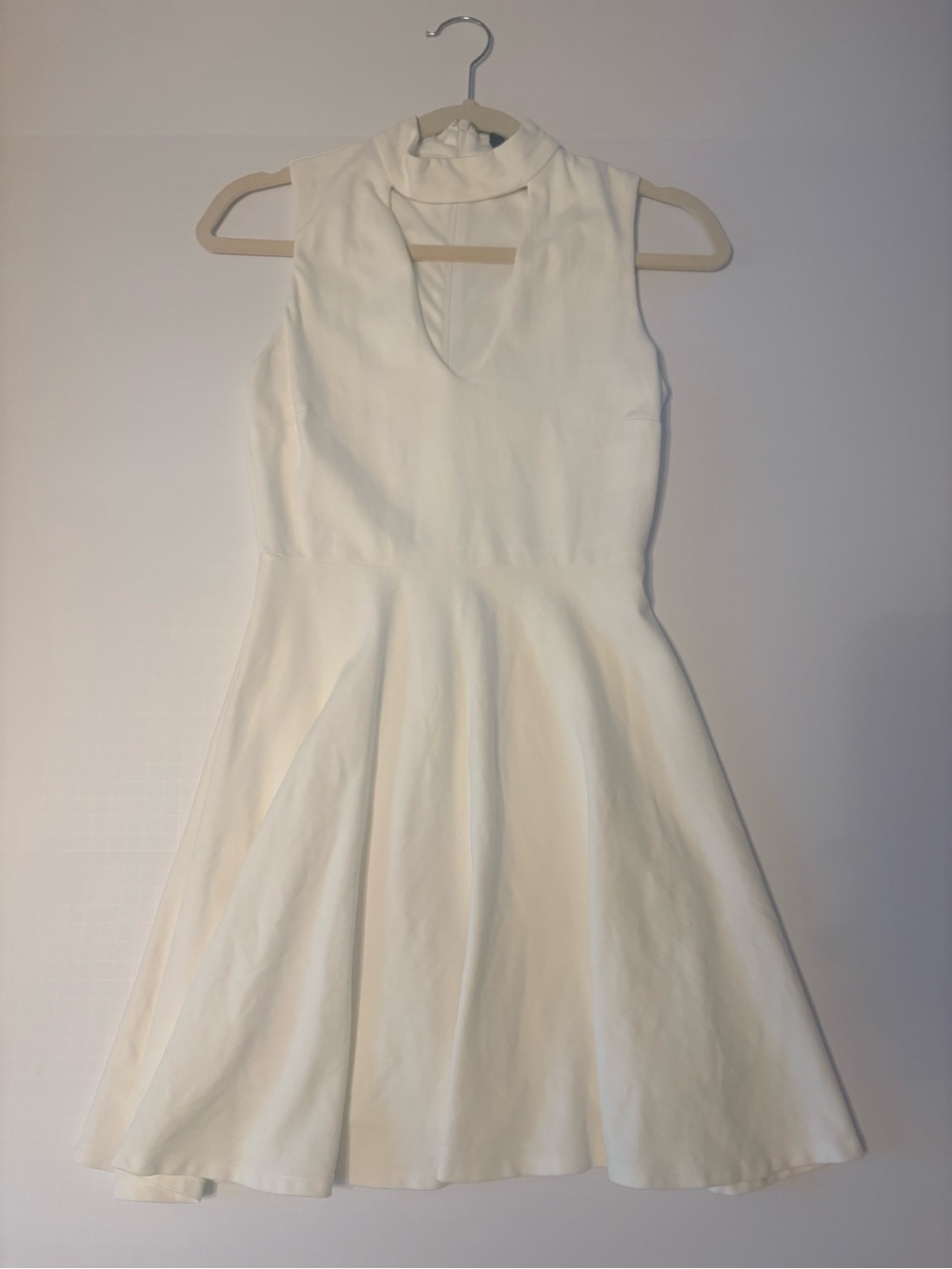 Kacey Montoya’s Closet | Lulus White Fit-and-Flare Mini Dress with Keyhole